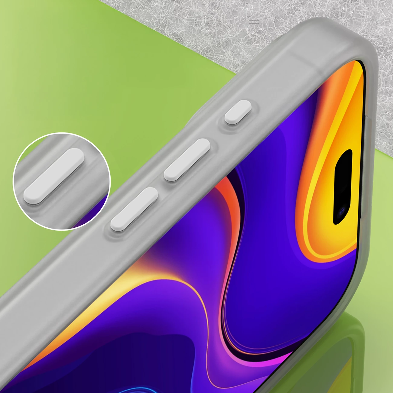 Mbështjellës Hurtel Magnetic Abrasive për iPhone 17 Pro Max, MagSafe, Bardhë mat