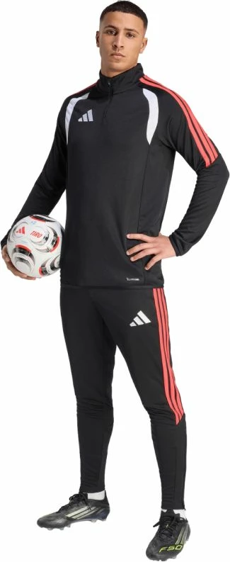 Pantallona sportive për meshkuj adidas, të zeza e të kuqe [Madhësia: M]