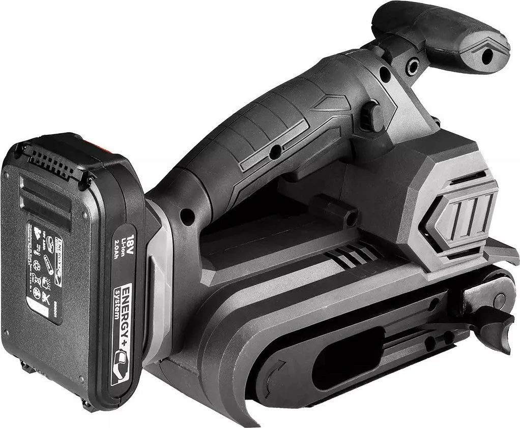 Lëmues me shirit Graphite Energy+ 58GE136 18V, 76x457mm, pa bateri/pa karikues, gri/zi