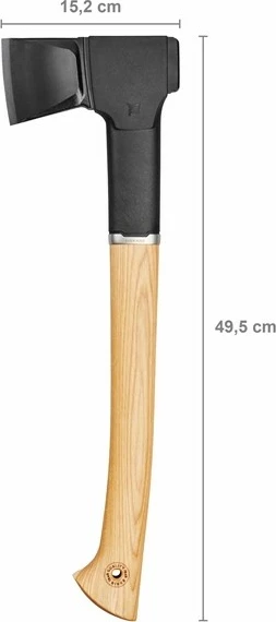 Sëpatë Fiskars Norden N12, çelik karboni, dorezë dru, 526mm, Finlandë