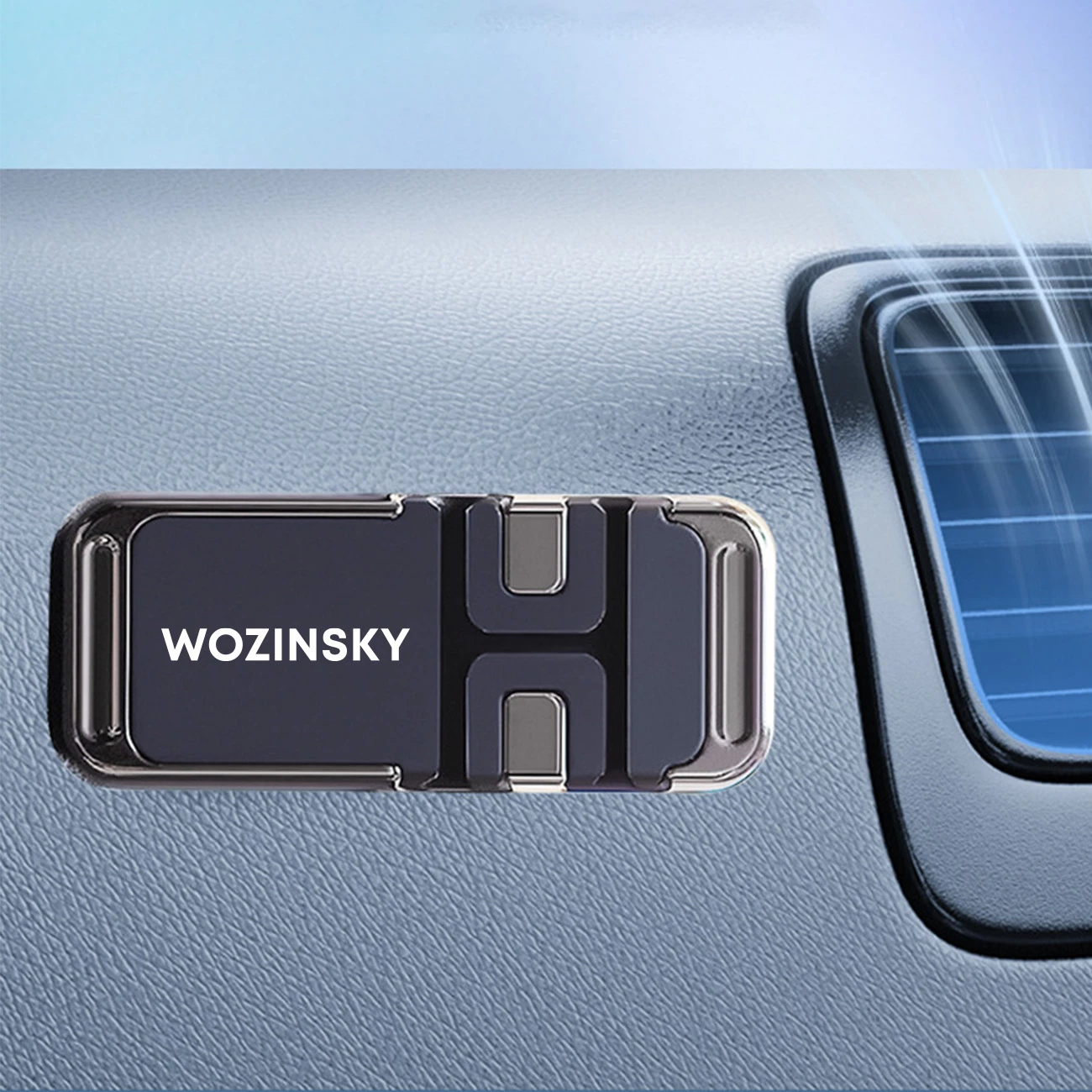 Mbajtës magnetik për telefon Wozinsky WMCDO-B1 me organizues kabllosh, i zi