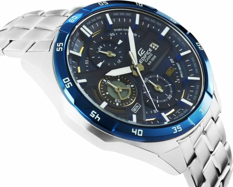 Orë dore për meshkuj Casio, silver-blue