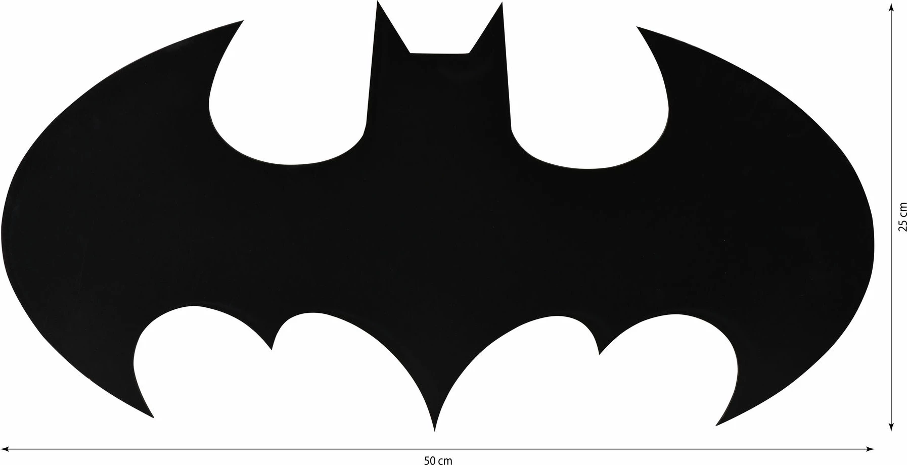Dritë dekorative LED Batman, ngjyrë e verdhë, 50x25cm