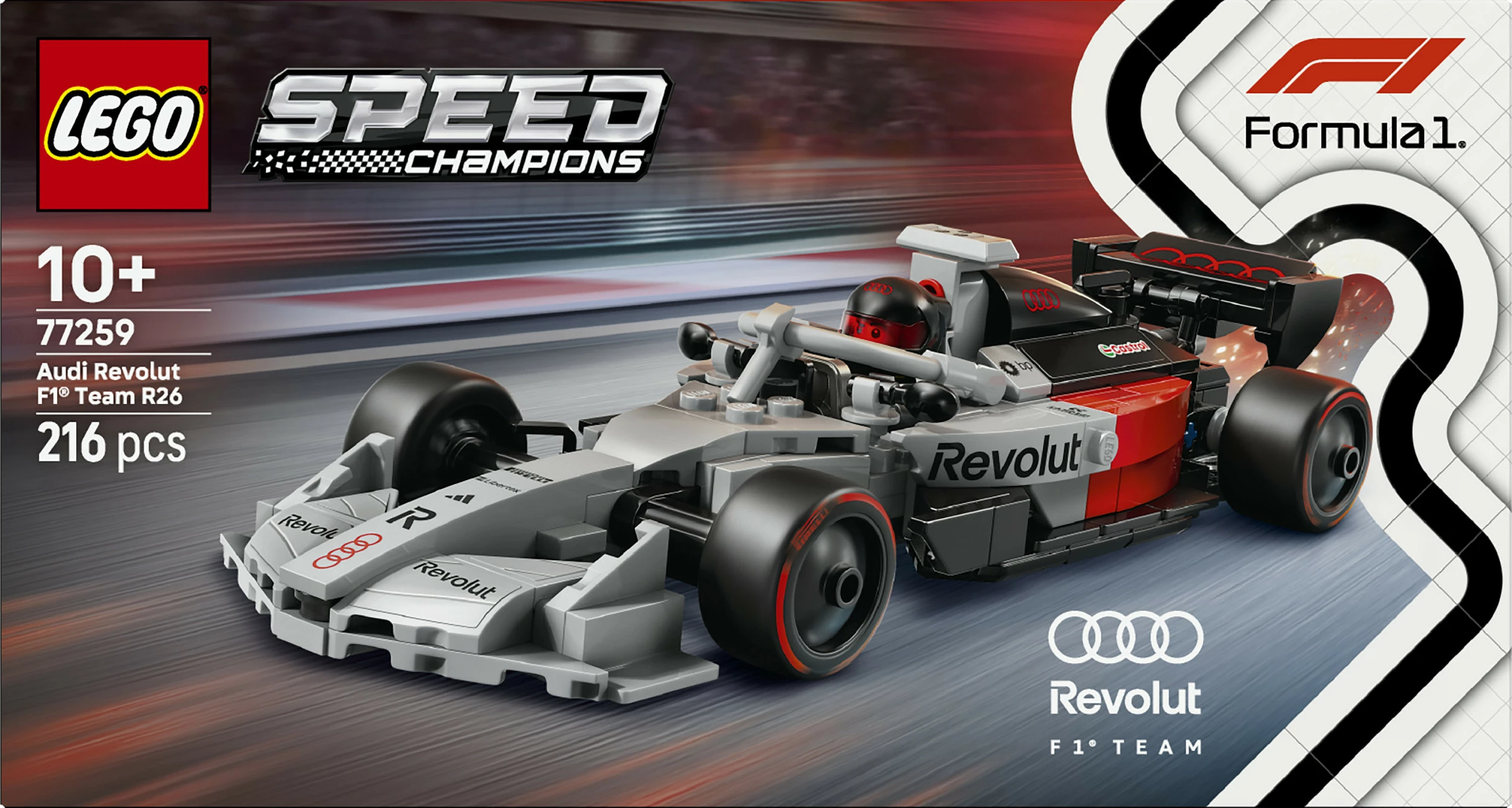 Set ndërtimi LEGO Speed Champions 77259 Audi Revolut F1 Team R26, 216 pjesë, multikolor