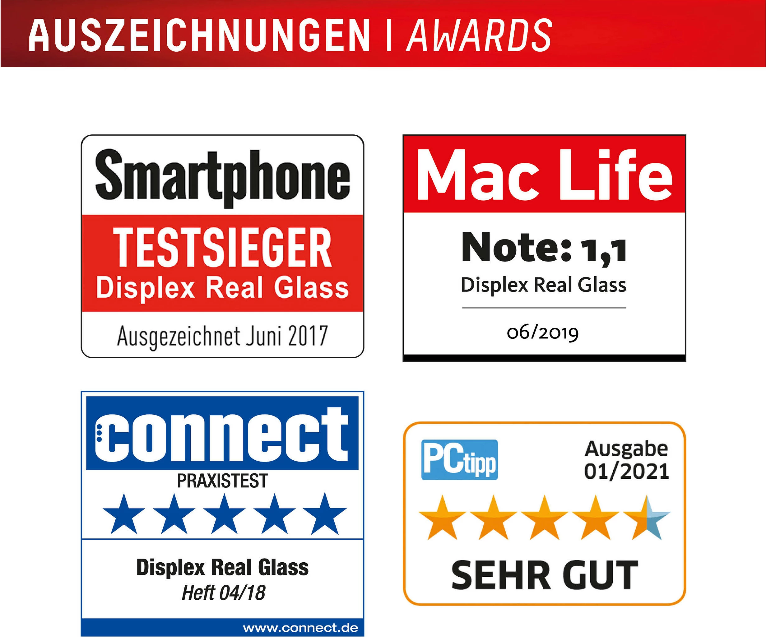 Xham mbrojtës Displex Real Glass për iPhone 15/15 Pro/16, 10H, transparent
