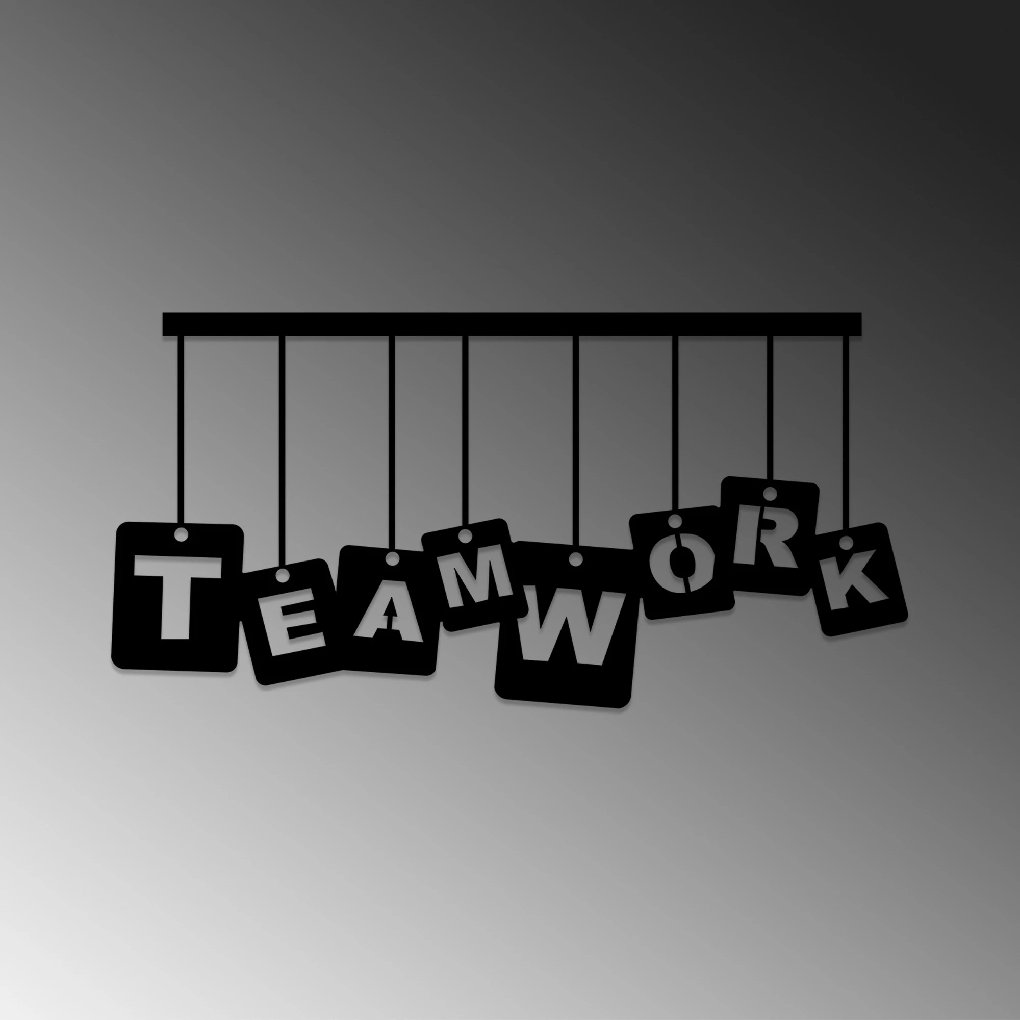 Aksesor dekorativ metalik për mur, Wallity, Teamwork