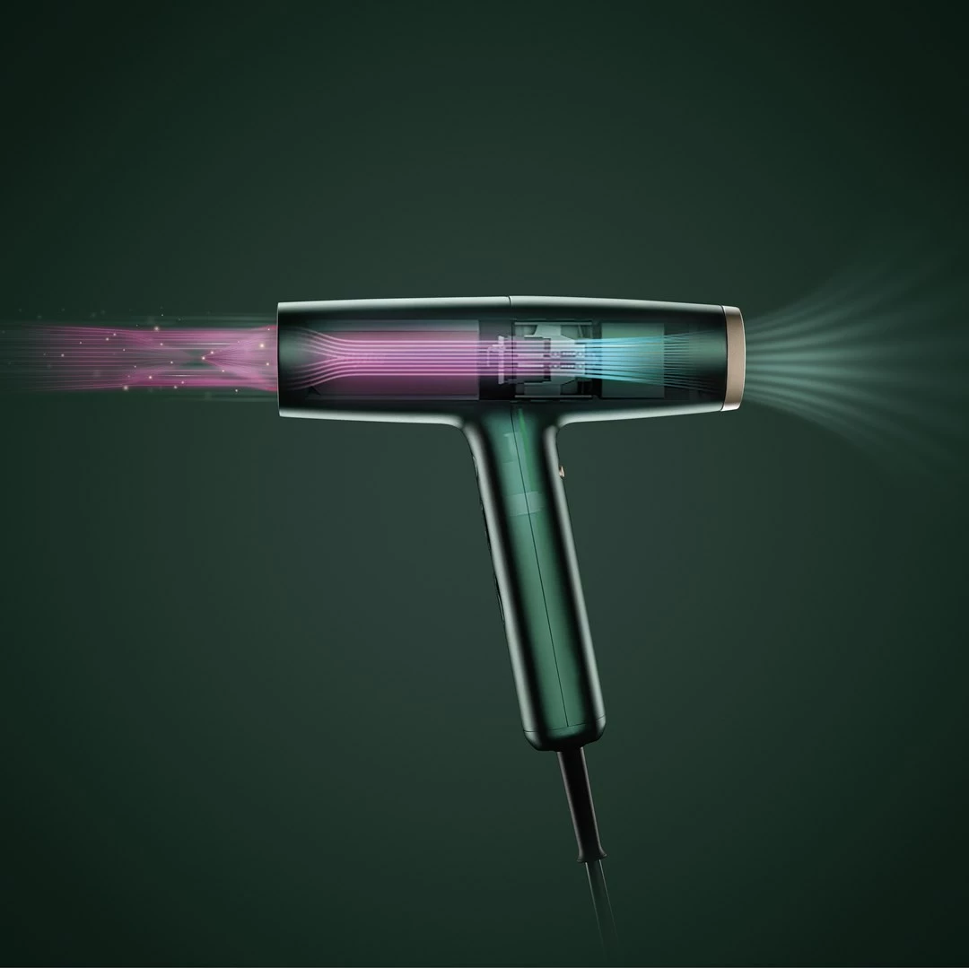 Tharëse flokësh Babyliss Air Power Pro D6555DE, 1700 W, e gjelbër