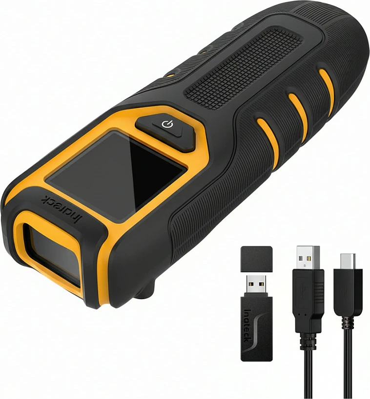 Skaner barkodi Inateck 49 (N6036), handheld, i zi/portokalli