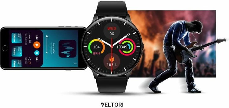 Smartwatch VELTORI, e zezë