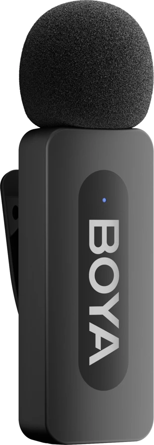 Mikrofon pa tela BOYA BY-V10 V2.0 2.4GHz USB-C, set me transmetues dhe marrës, i zi