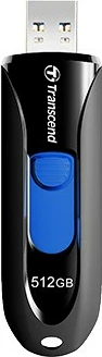 USB stick Transcend JetFlash 790 512GB, USB 3.2, zi/bardhë