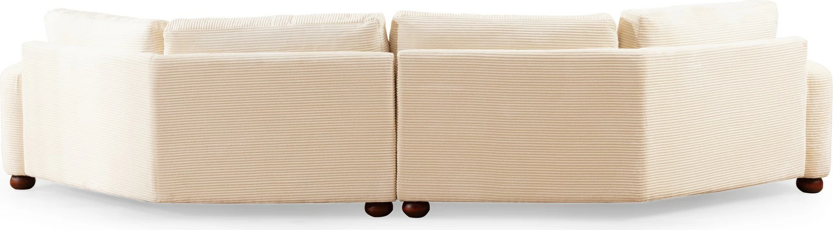 Kauç 4 vende, Atelier del Sofa, River, këndor, ngjyrë bezhë, L2-Xc Right