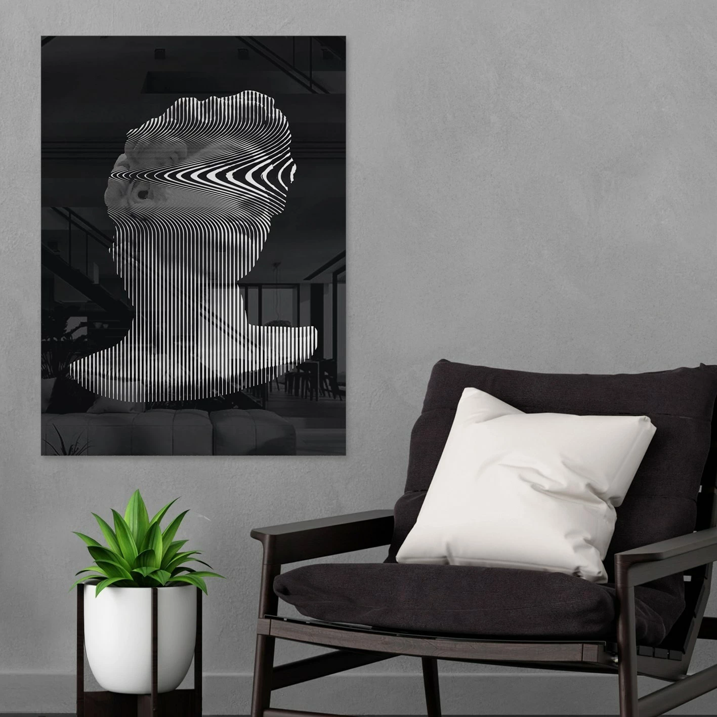 Pikturë dekorative prej xhami të temperuar, Wallity, CAM3758 - 70100