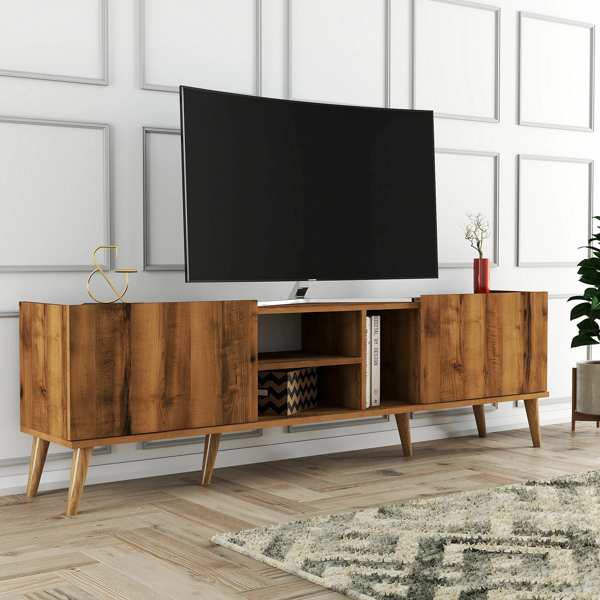 Komodë TV Hanah Home, ngjyrë arre, Lotus - 1340