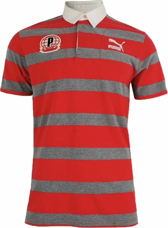 Maicë polo për meshkuj Puma, kuqe-gri