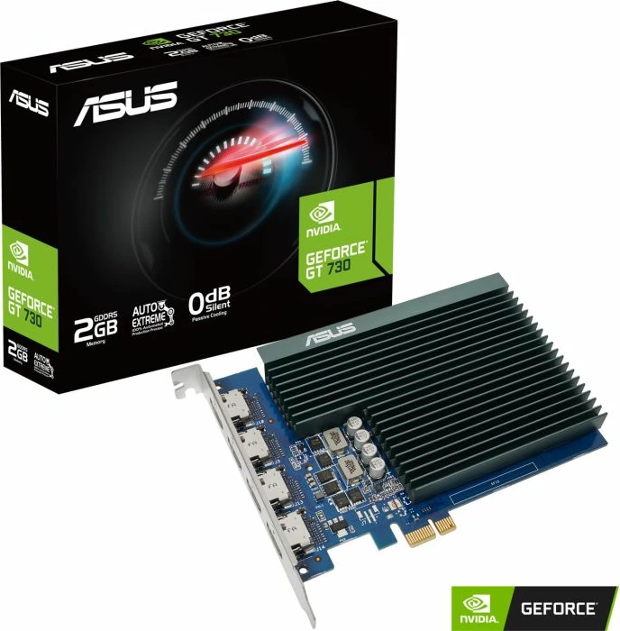 Kartë grafike ASUS GeForce GT 730 GT730-4H-SL-2GD5, 2GB GDDR5, 4x HDMI, PCIe
