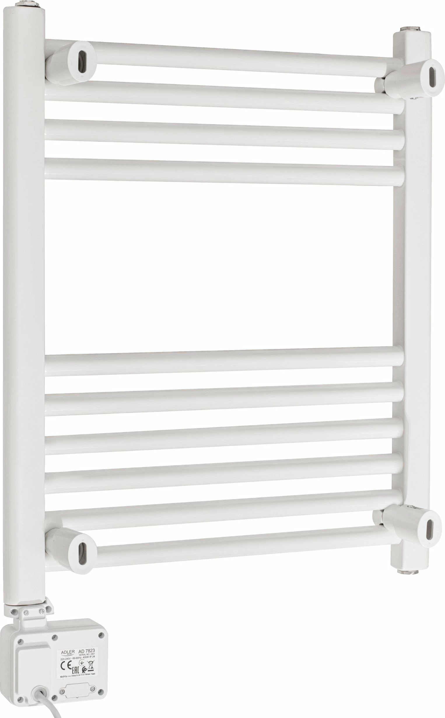 Radiator banjo elektrik Adler 7823 50 x 70 cm 400 W, i bardhë