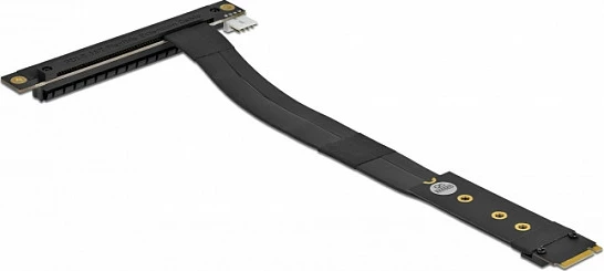 Adapter DeLOCK M.2 Key M në PCIe x16, NVMe, kabllo 20 cm, i zi
