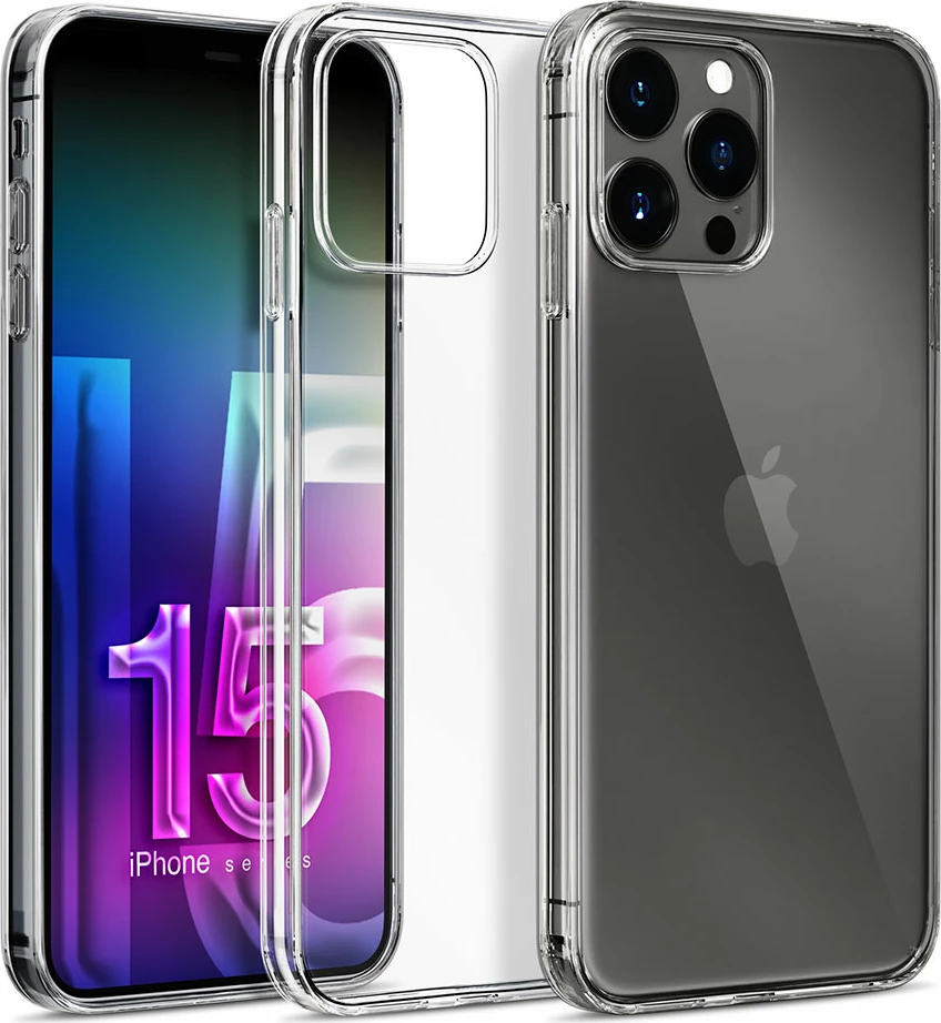 Mbështjellës 3mk Protection për iPhone 15 Pro, Transparent