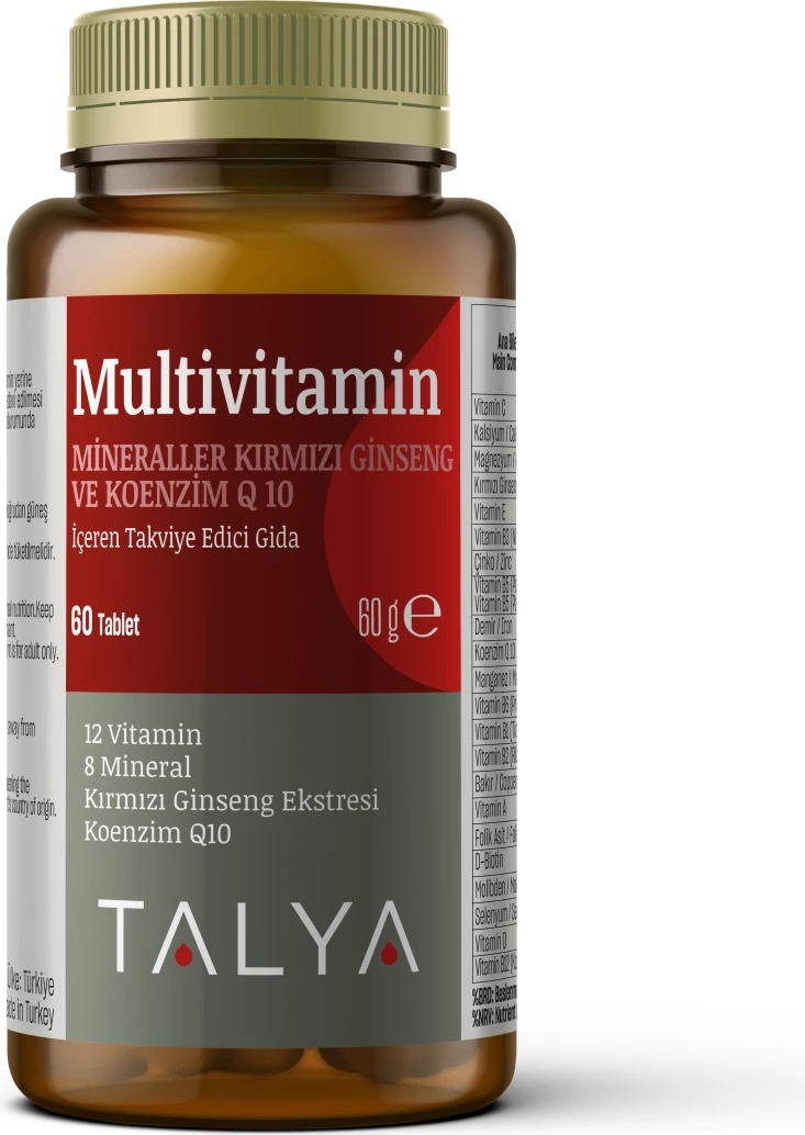 Multivitamin + Red Ginseng & CoQ10, 60 tabs