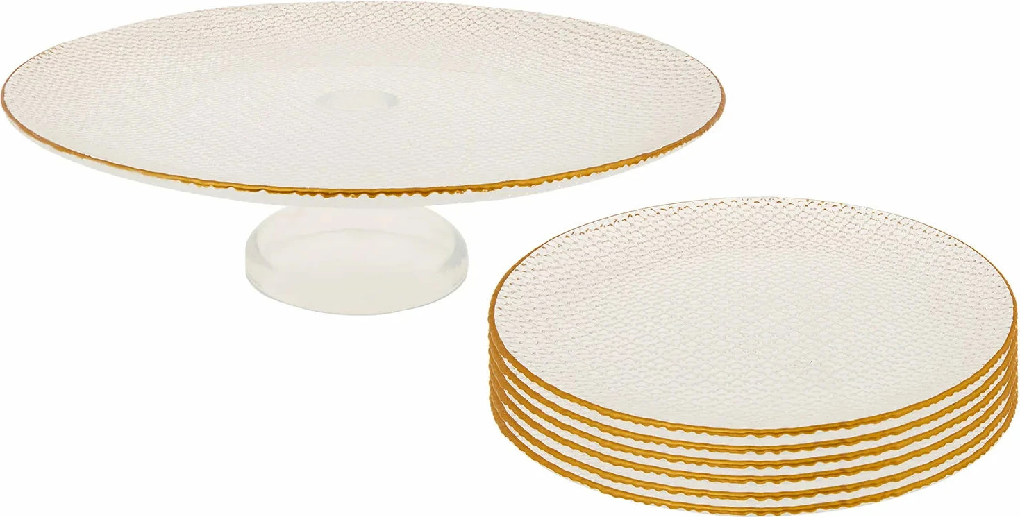 Set pjatash për ëmbëlsira (7 copë), Hermia Concept, Tuana