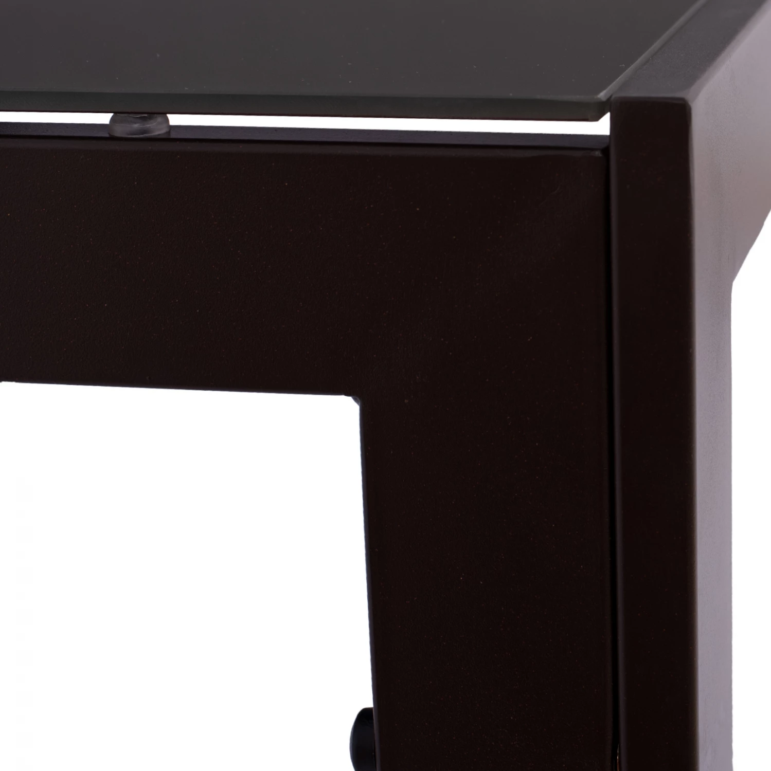 Tavolinë metalike ngjyrë kafe me xham kafe 150x90x75 cm FH5767.02 8