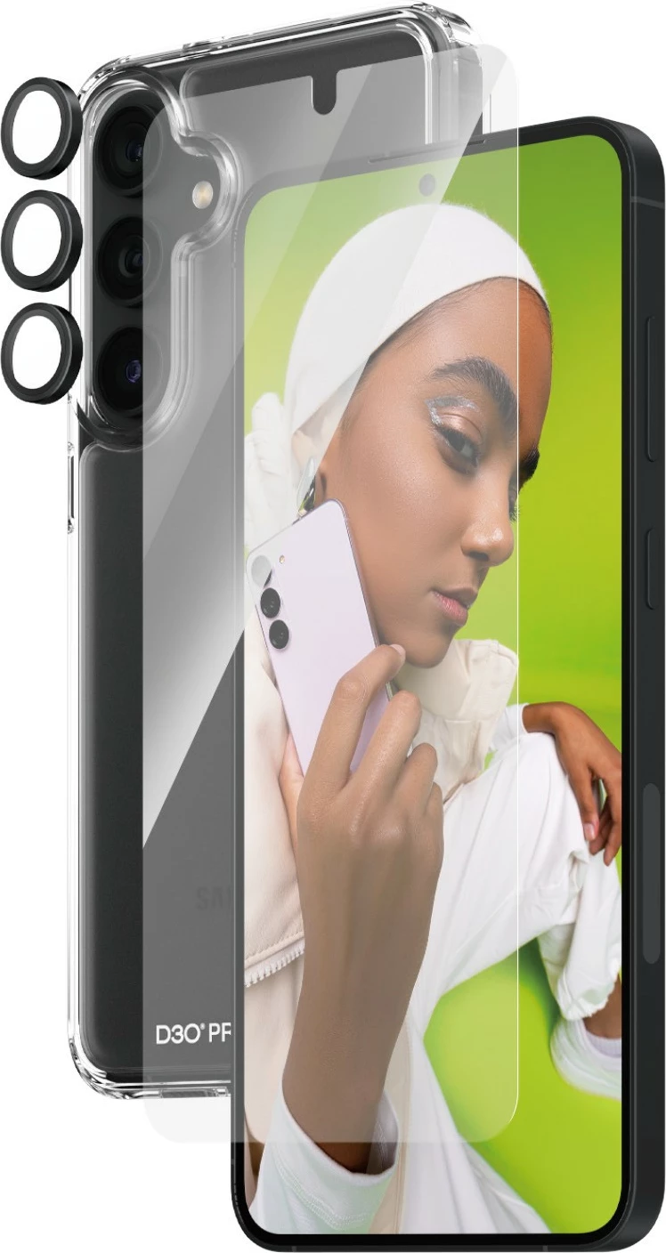 Mbrojtës ekrani PanzerGlass për Samsung Galaxy S24 Plus, set 3-në-1, transparent