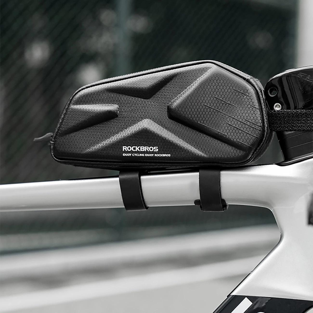 Çantë biçiklete Rockbros 3012011501, 1.4L, e zezë, për tub të sipërm