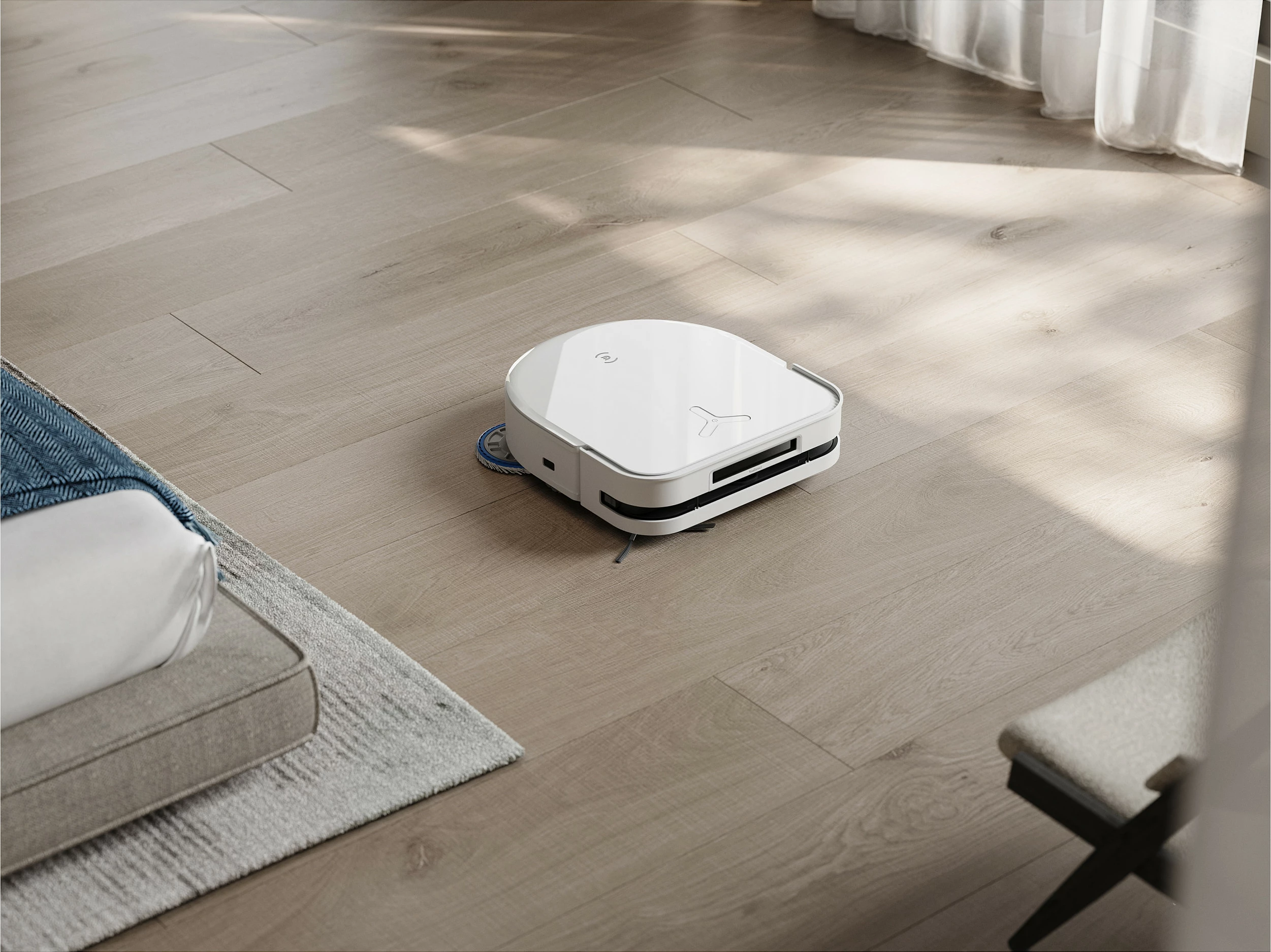 Robot fshesë Ecovacs Deebot X5 Omni, pa qese, stacion me qese pluhuri 3.5 L, fshirje e lagët, e bardhë
