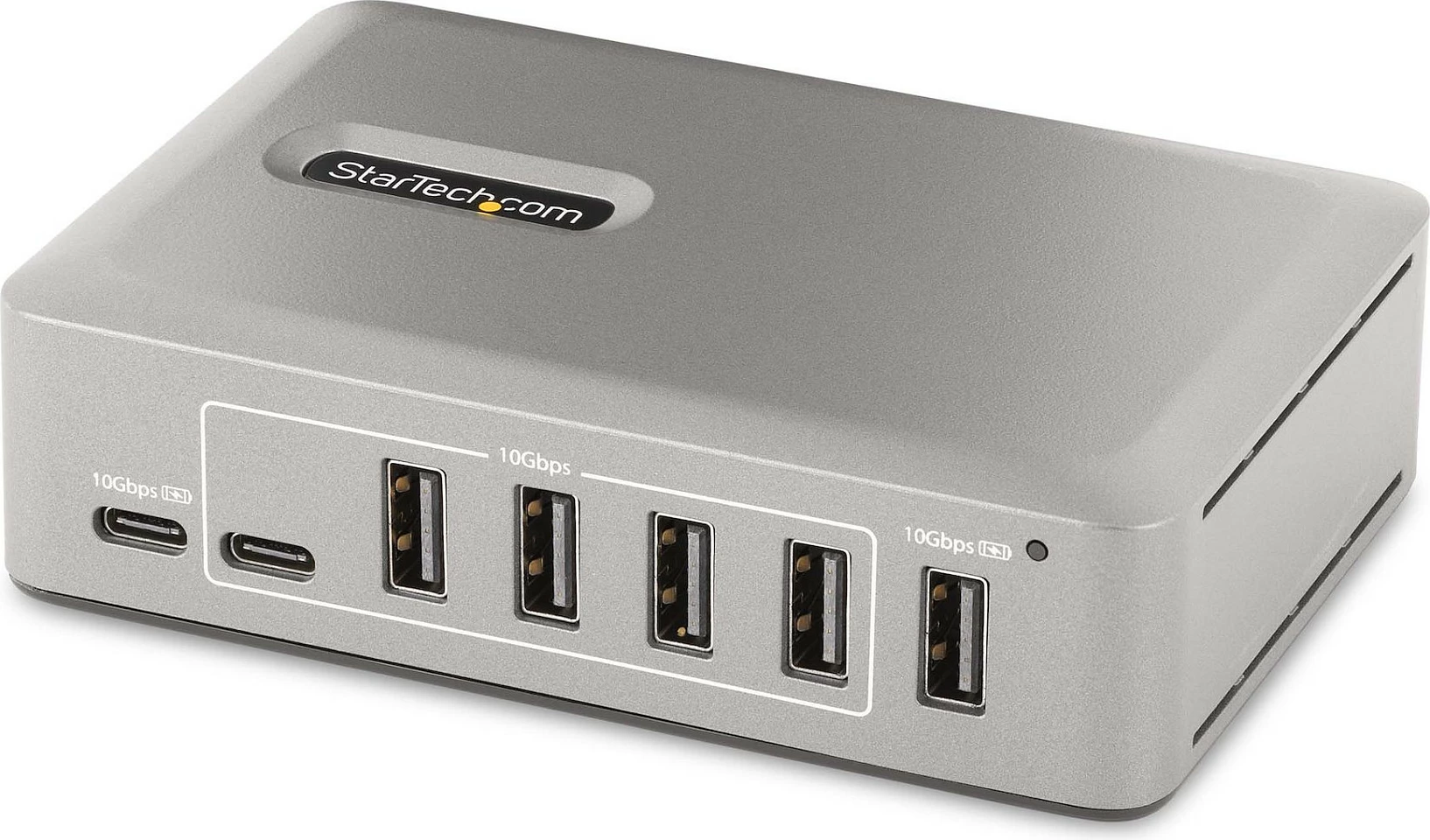 USB-C hub StarTech 10-Port, 8x USB-A + 2x USB-C, USB 3.2 Gen 2 10Gbps, me adapter 65W, gri