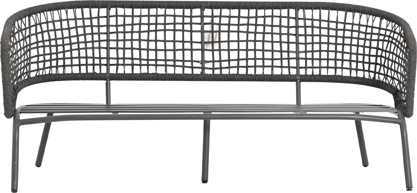 Set lounge për jashtë, 5 ulëse, ELOWEN, alumin, litar, jastëkë, gri, FH6508.01