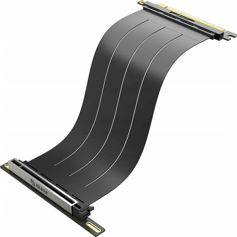 Kabllo riser PCIe 5.0 x16 Akasa Riser Black X3 Mark V AK-CBPE05-30B 300mm deri 128 GB/s, e zezë, 1 copë