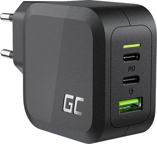 Karikues Green Cell CHARGC08 PowerGaN 65W, 2x USB-C PD + USB-A QC 3.0, i zi
