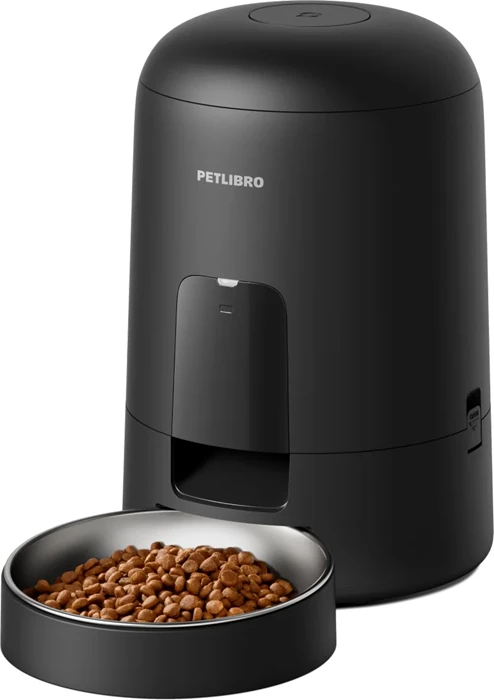 Dispenser automatik ushqimi për kafshë Petlibro Air PLAF008 2L, 1-6 shujta/ditë, 1-16 porcione, i zi, set me tas inox