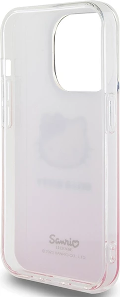 Mbështjellës Hello Kitty IML Gradient Electrop Kitty Head për iPhone 13 Pro Max, rozë