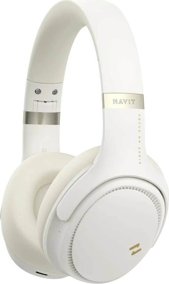 Kufje Bluetooth HAVIT H630BT PRO me ANC, butter-yellow