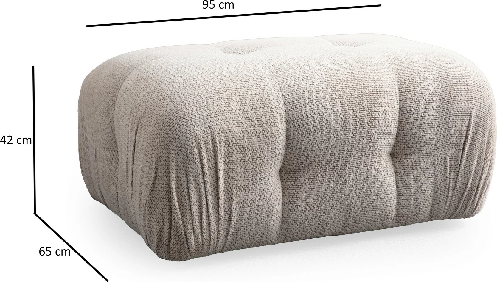 Puf Atelier del Sofa, krem, Petite