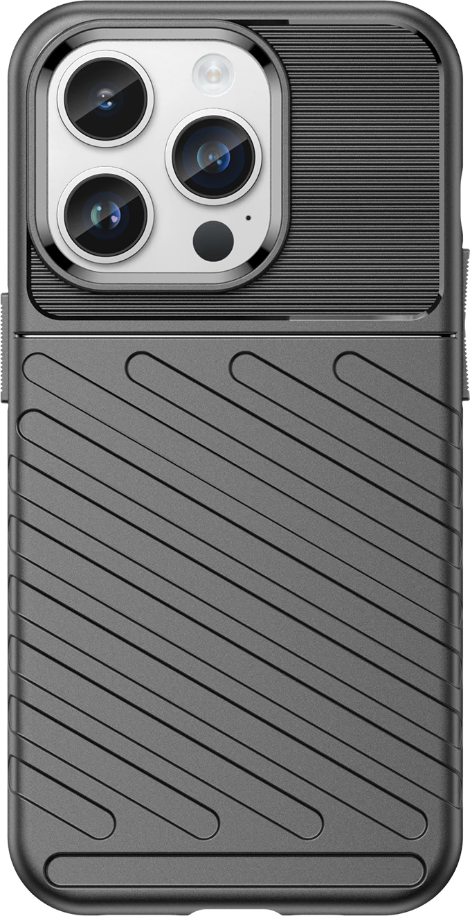 Mbështjellës Hurtel Thunder Case për iPhone 14 Pro Max, i zi