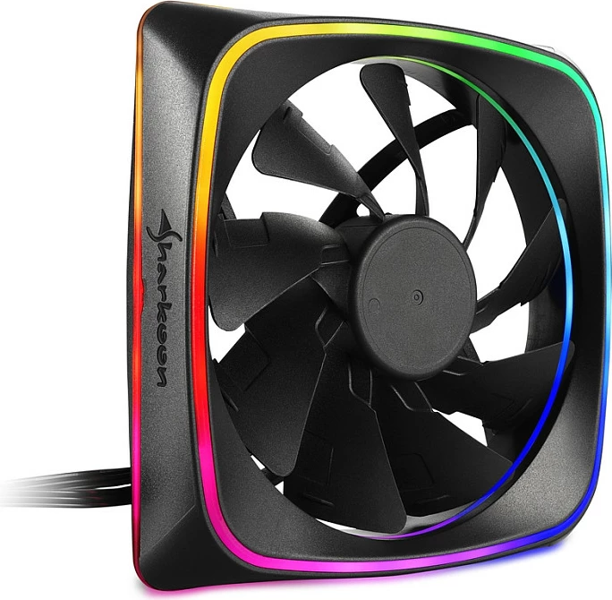 Ventilator kasë SHARKOON RGB SHARK Lights 120mm, 1000 RPM, i zi