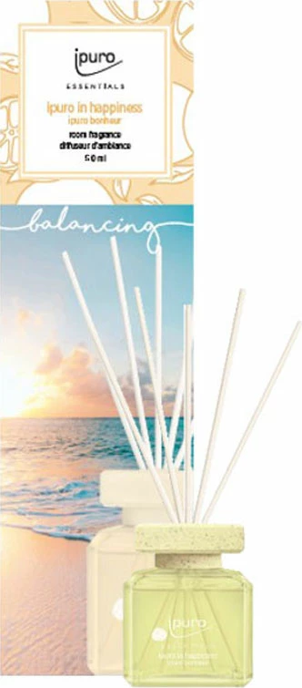 Difuzer aromash për dhomë, Ipuro Limited Joyful Summer in Happiness, qelq, 50ml, 5x6x15cm