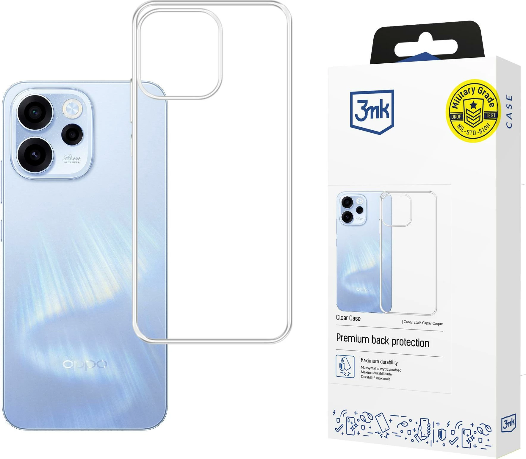 Mbështjellës 3mk Clear Case për Oppo Reno 15 5G (CPH2825), transparent, në kuti