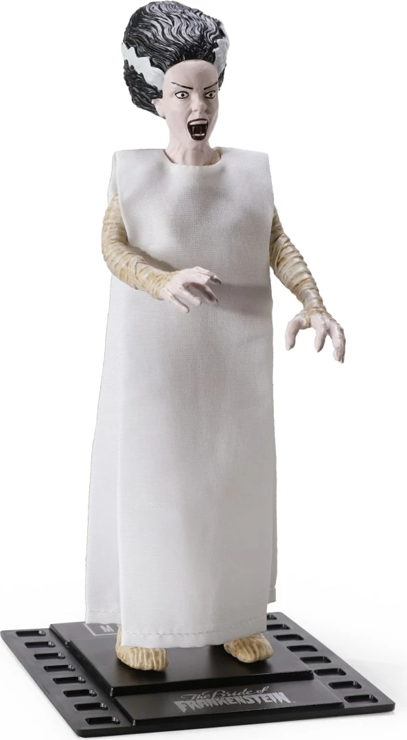 Figurinë e lakueshme NOBLE COLLECTION Bendyfigs Universal Monsters Bride of Frankenstein 19 cm, e bardhë