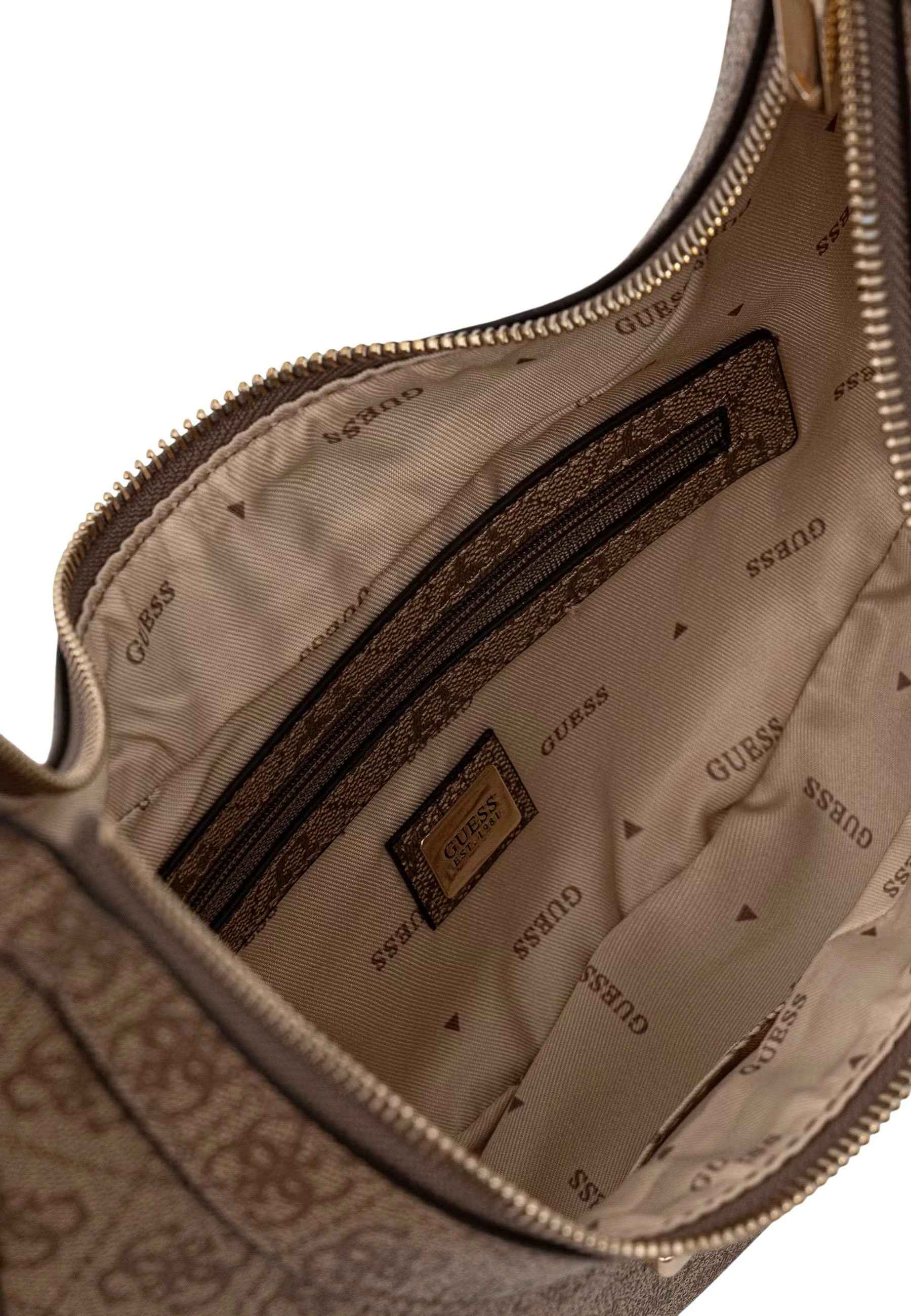 Çantë krahu Guess Coleen Logo Small SA HWSG97 49010 për femra, latte