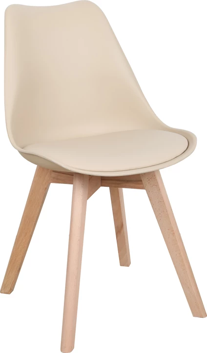 Karrige Gaston PP-PU ngjyrë taupe - këmbë natyrale 58x47x85cm