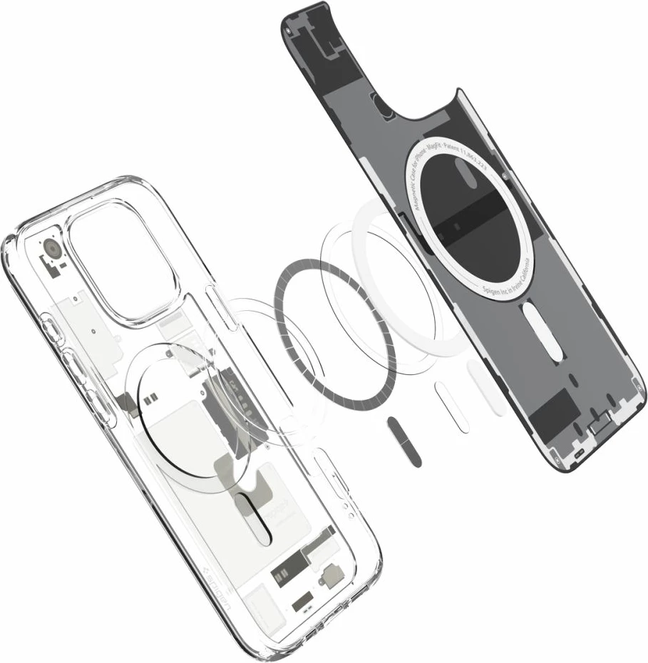 Mbështjellës Spigen Ultra Hybrid Mag Zero One për iPhone 16 Pro, MagSafe, Titanic
