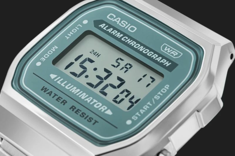 Orë dore për meshkuj CASIO Vintage A168WA-3AYES, argjend