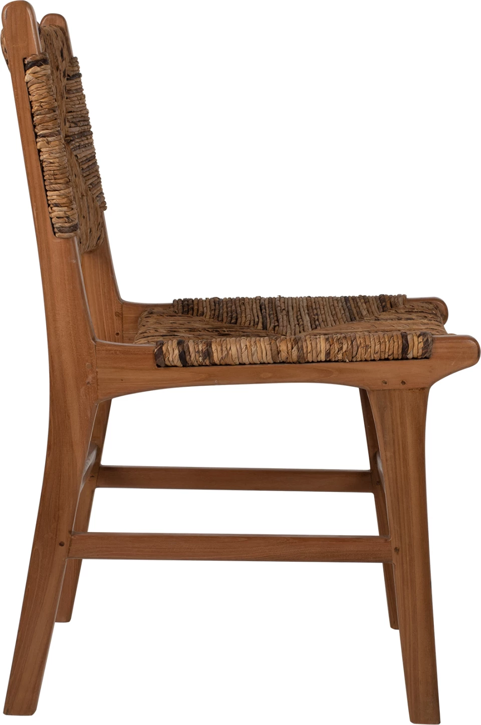 Karrige FH9399.11 dru teak me hasër në shpinë dhe ulëse, ngjyrë natyrale, 51x60,5x88Hcm