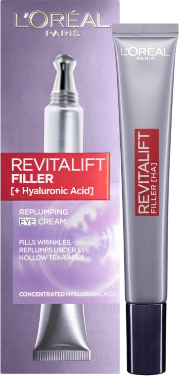 Krem kundër rrudhave për sy Loreal Paris Revitalift Filler Hyaluronic Acid, 15 ml
