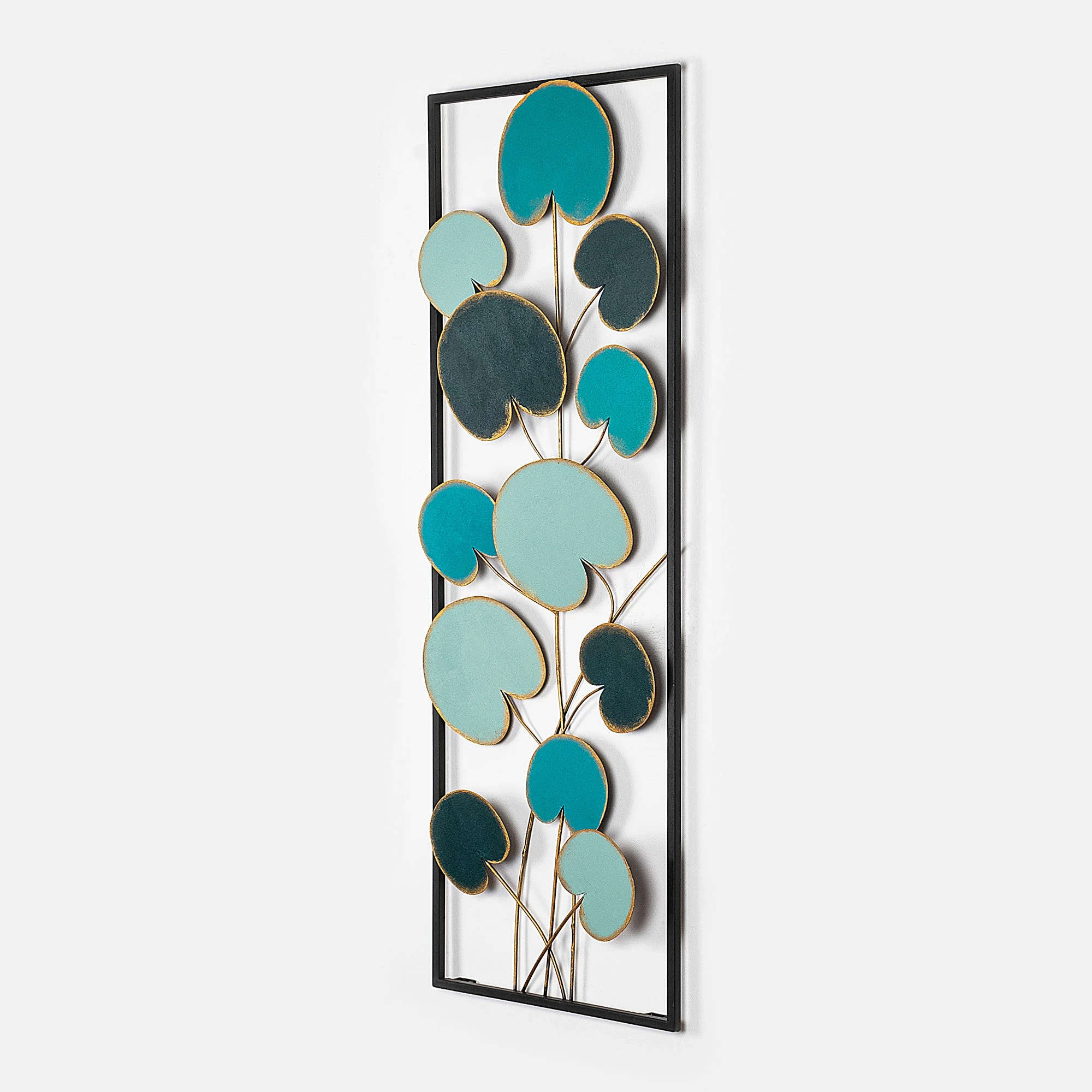 Aksesor dekorativ metalik për mur, Wallity Catalpa, shumëngjyrësh, 32x90cm