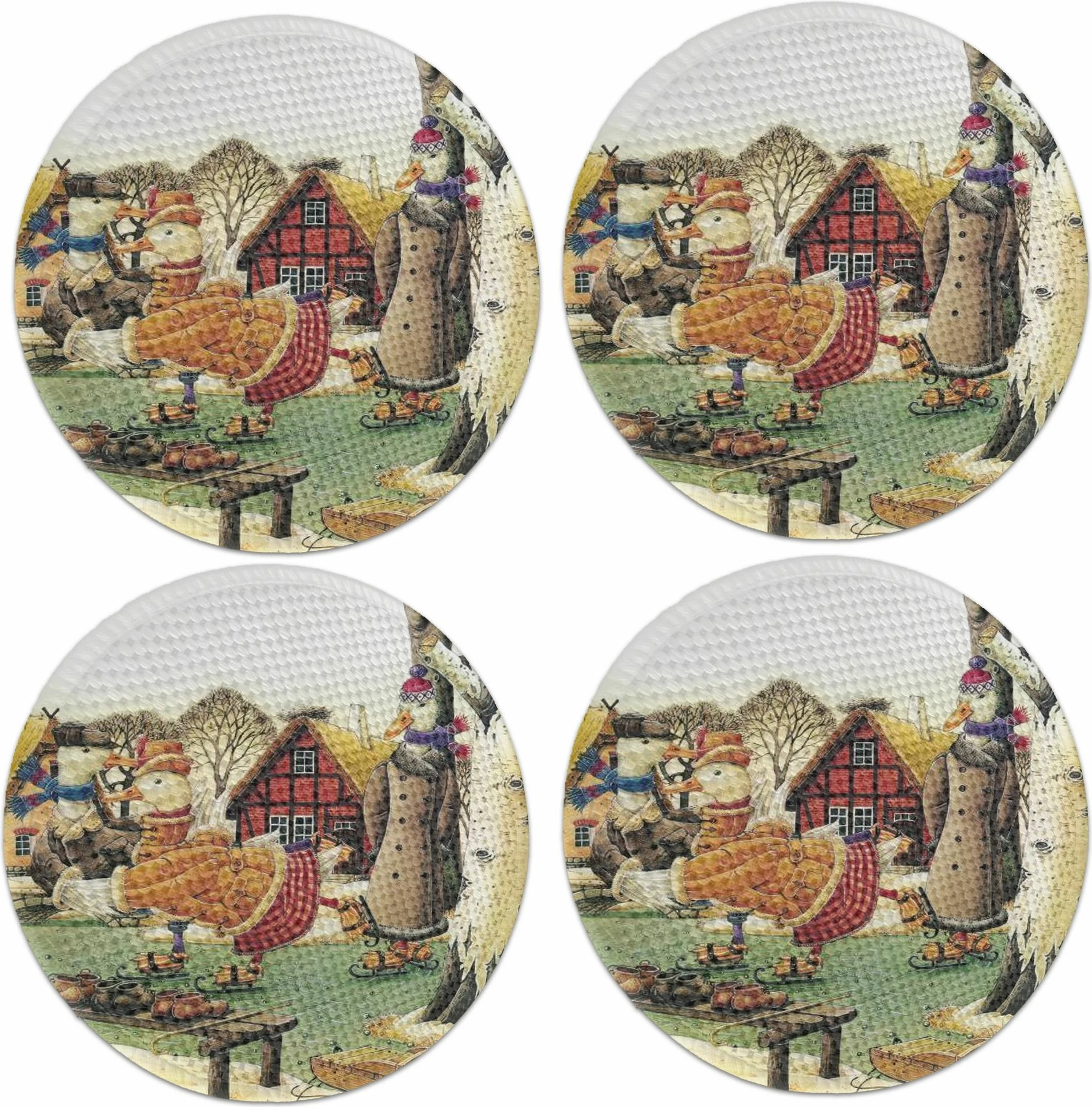 Set nënshtruesish tavoline Hermia Concept, shumëngjyrësh, 3464Supla, 4 copë